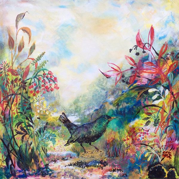 Bird of Paradise, 60x60, Acryl auf Leinwand, Vera Briggs