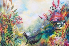 Bird of Paradise, 60x60, Acryl auf Leinwand, Vera Briggs
