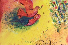 Bird of Plenty and the Burning Bush, 50x50, Acryl auf Leinwand, Vera Briggs