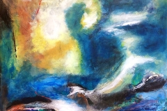 Lebendiges Wasser II, 40 x 50, Acryl auf Leinwand, Vera Briggs